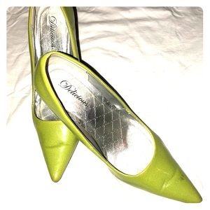 Lime green heels.